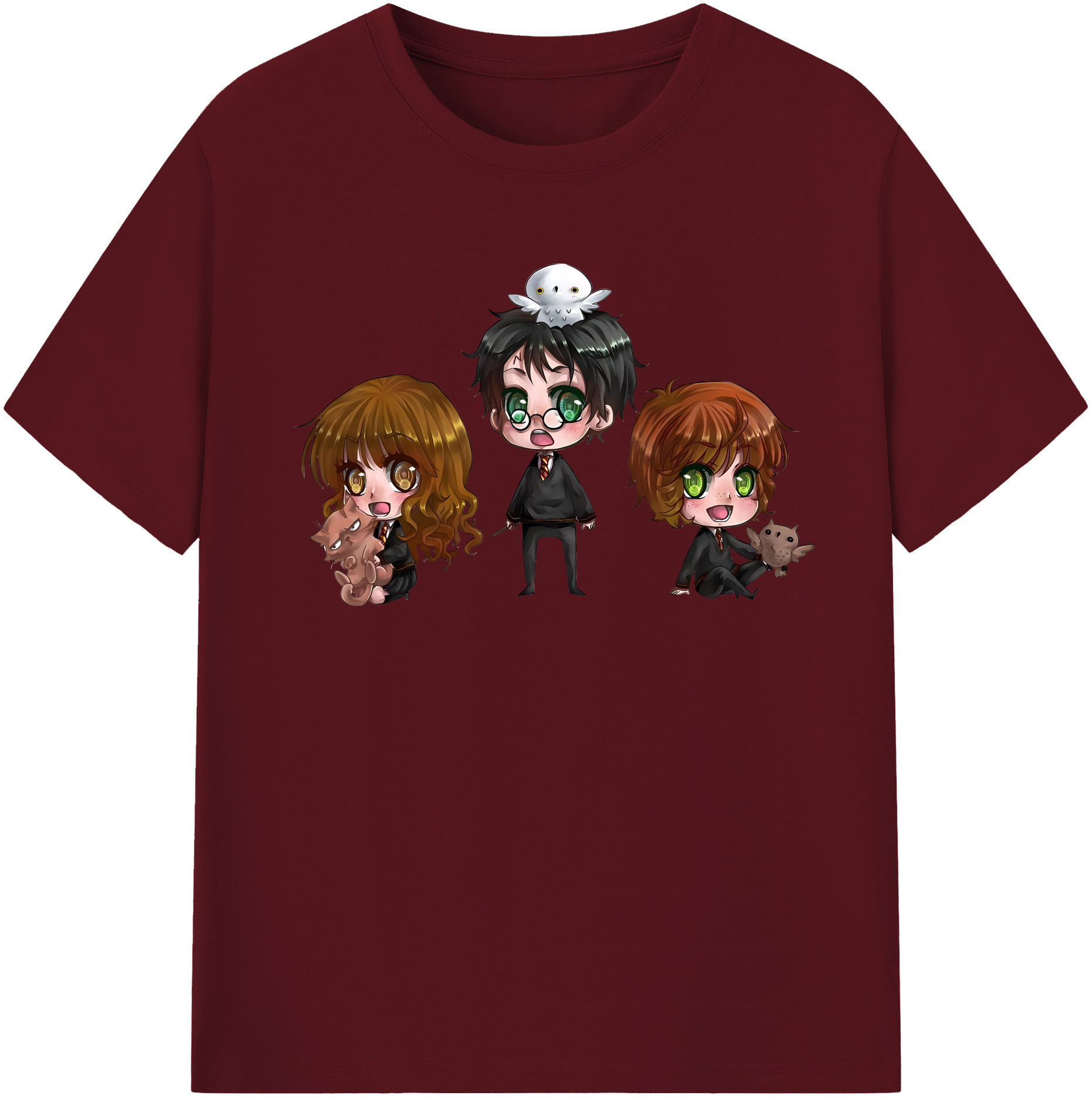 （画像用） Harry Potter ハリー・ポッターシリーズ 綿100％半袖Tシャツ（フロントプリント）